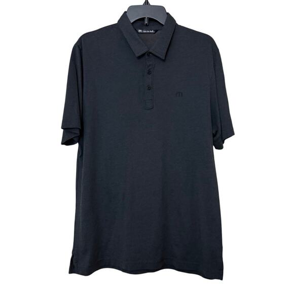 TravisMathew Pima Cotton Polo Shirt Men’s L Black Soft Stretch Golf Casual - Picture 1 of 13